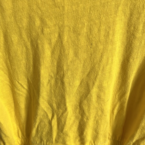 Striped Zebra 100% Cotton Yellow Short Sleeve Dress Size S (6-7) - Picture 4 of 6